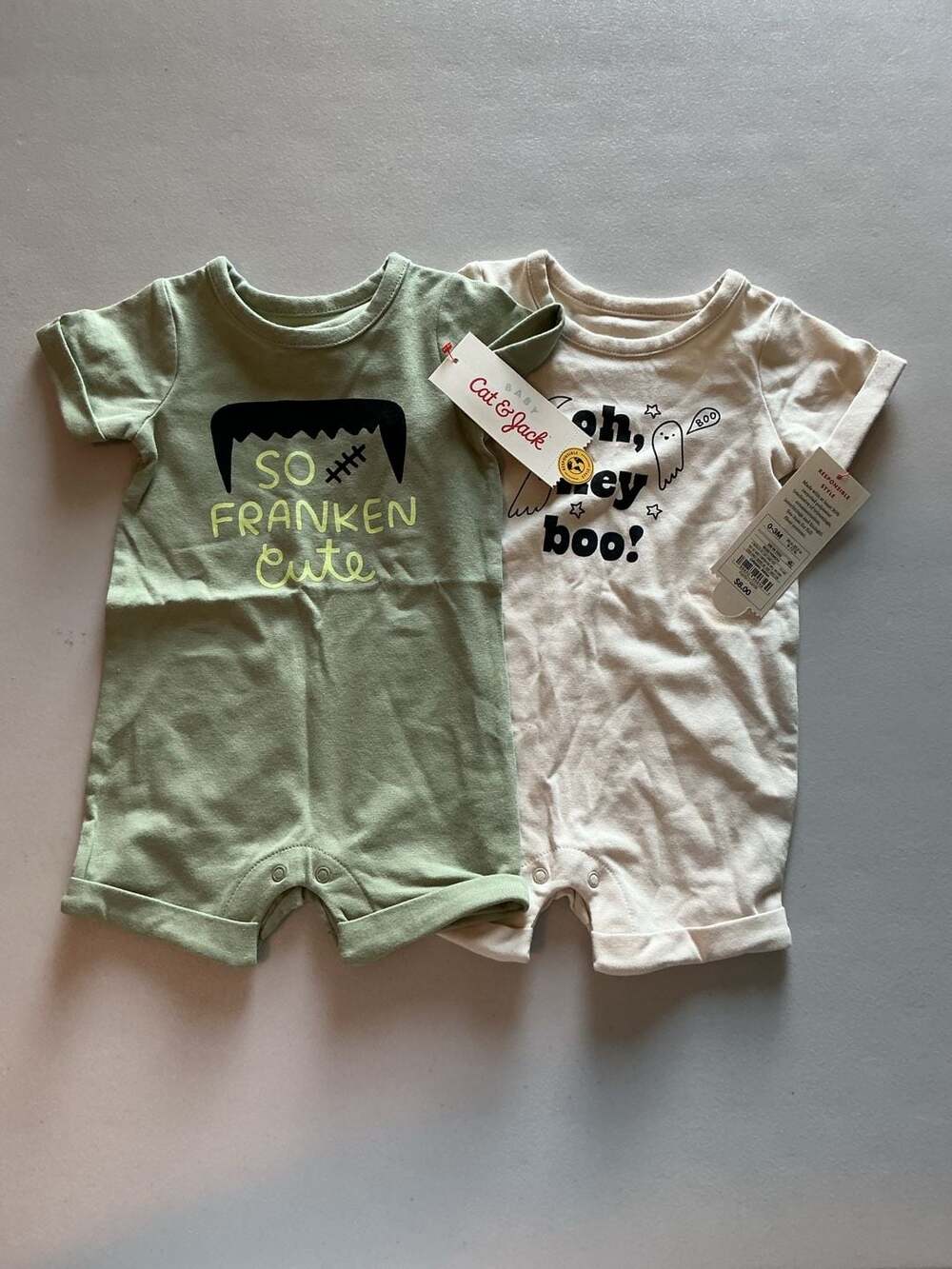 Cat & Jack Baby Halloween Romper 0-3M 2-Pack